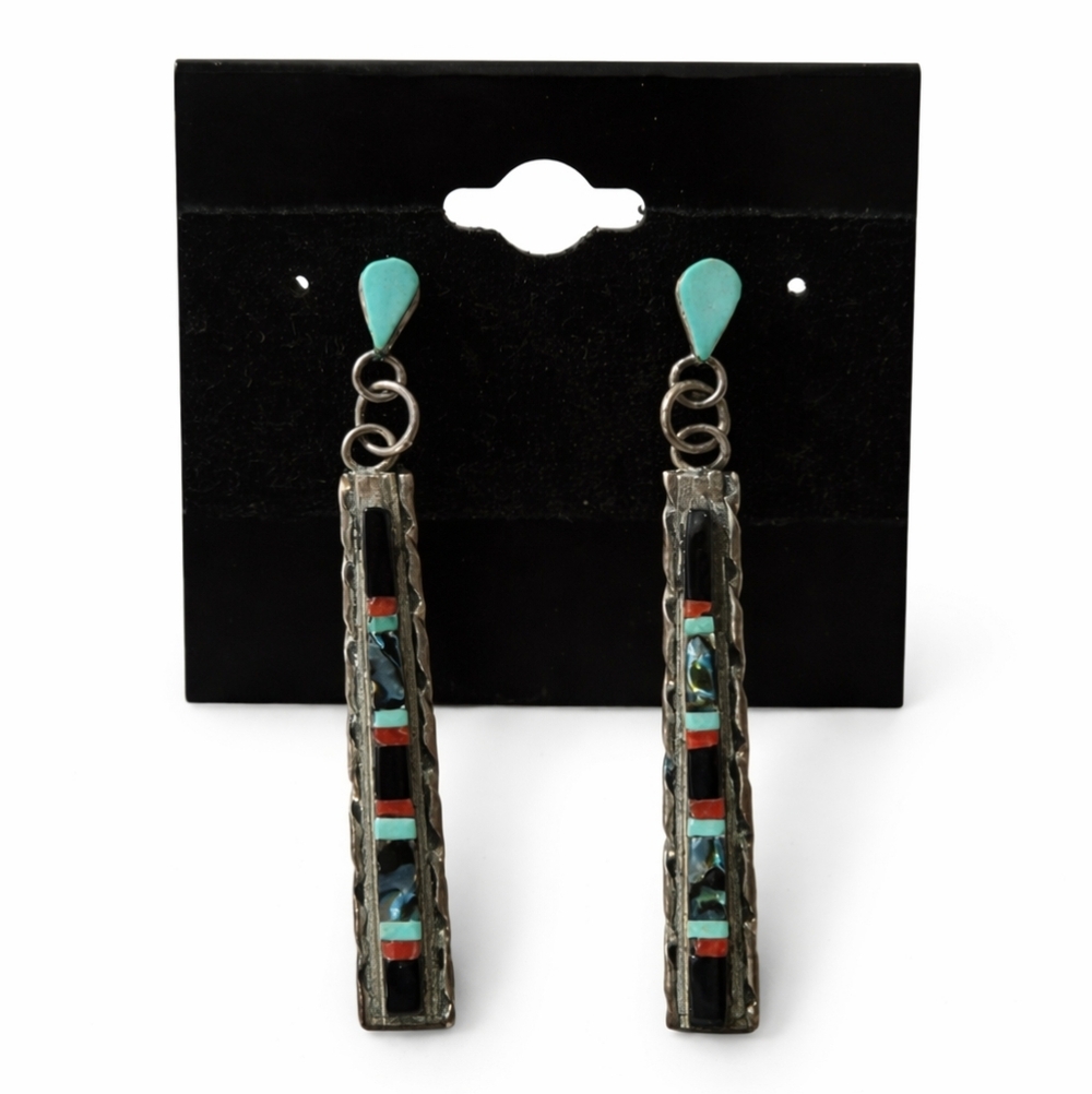 Elegant Multicolor Inlay Earrings